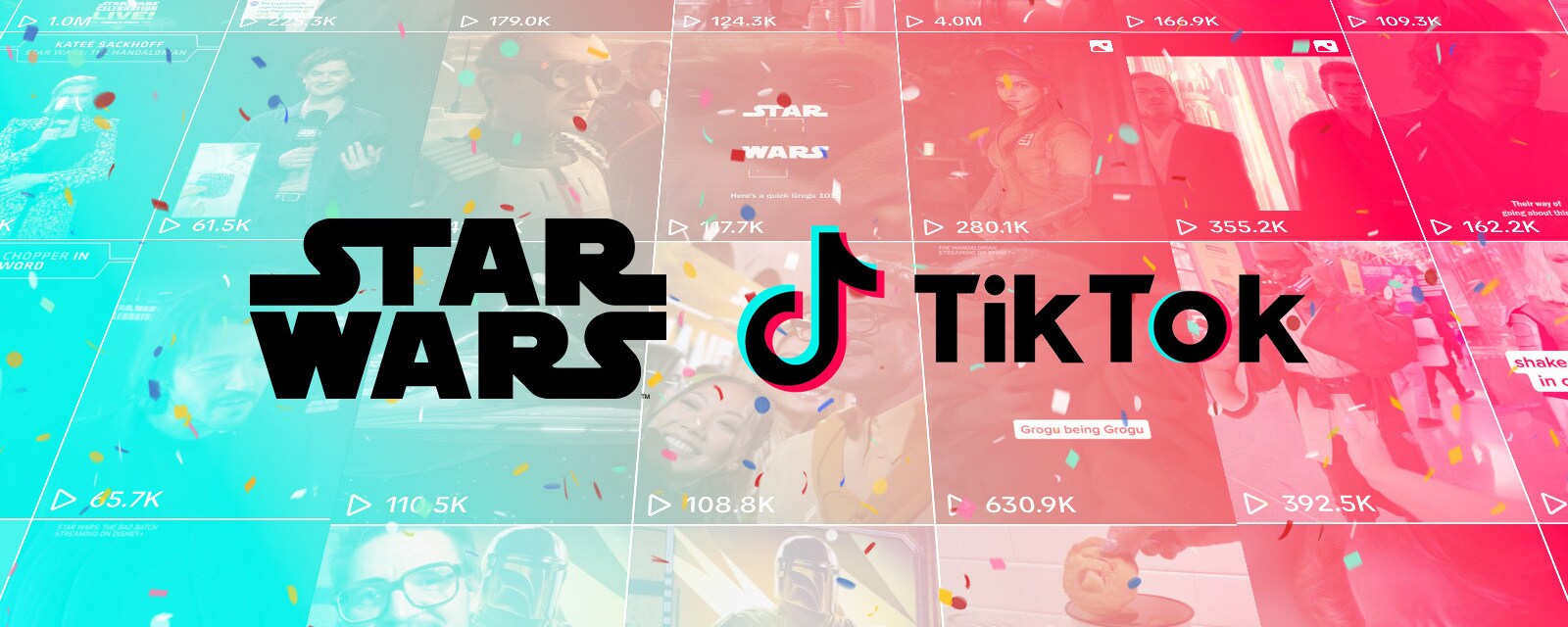 Star Wars and Tik Tok logo graphic