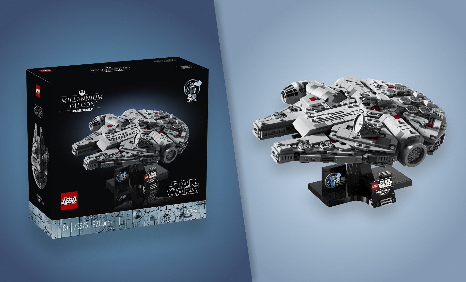 Sechs x 75375 Millennium Falcon™ von LEGO