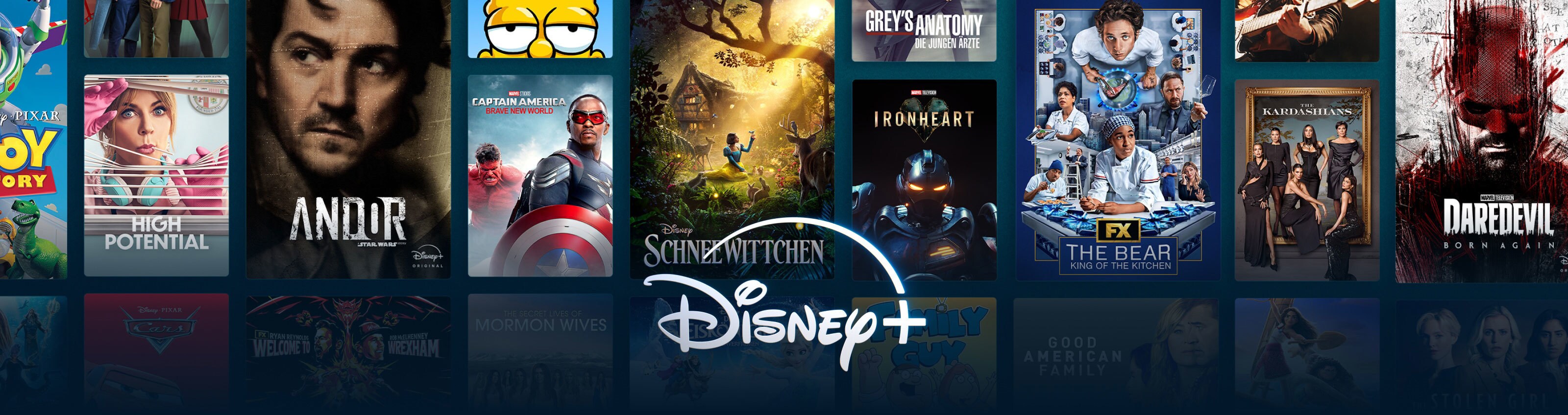 Die Kacheln zeigen eine große Auswahl der Inhalte die auf Disney+ verfügbar sind