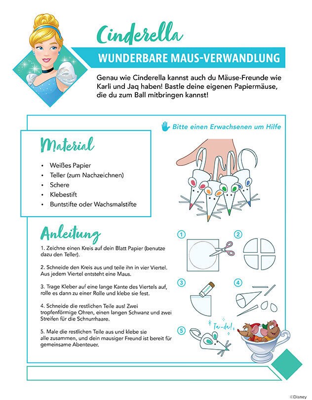 Bastelanleitung für Papiermäuse mit einfachen Materialien.