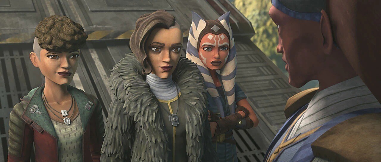 Trace, Rafa, and Ahsoka Tano in The Clone Wars