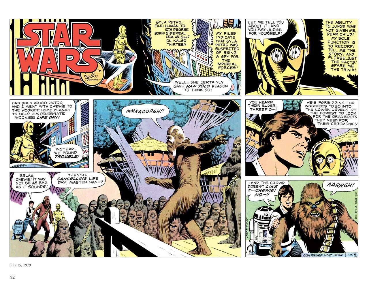 “The Kashyyyk Depths” Life Day story from the Star Wars newspaper strip.