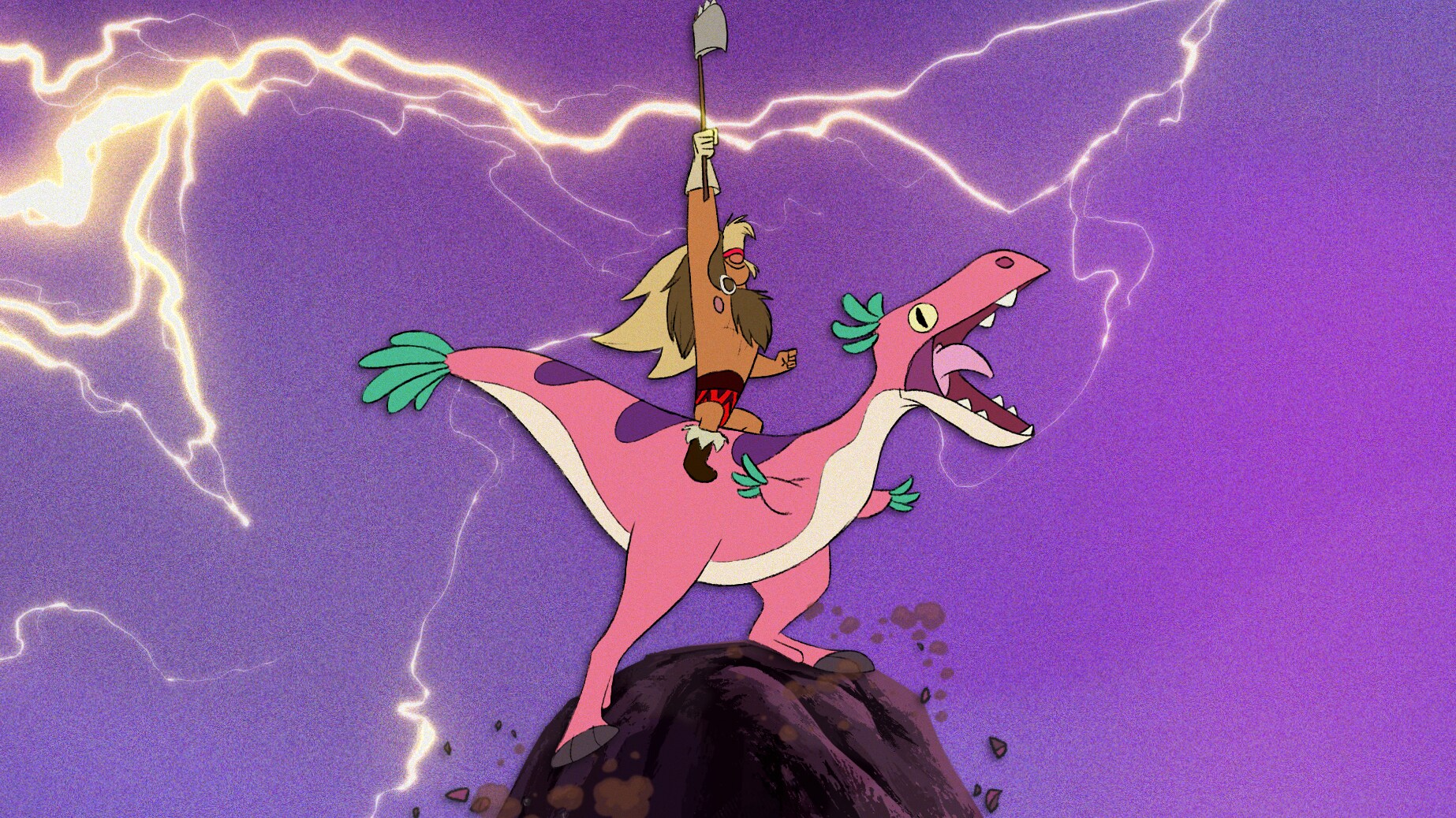 DINOSAUR BARBARIAN - Battling evil is all in a day's work for Dinosaur Barbarian, but what about taking out the trash? Sometimes even a superhero needs to clean up his act. The short film directed by Kim Hazel debuts with season 2 of Short Circuit Experimental Films from Walt Disney Animation Studios, exclusively on Disney+ August 4, 2021. © 2021 Disney. All Rights Reserved.