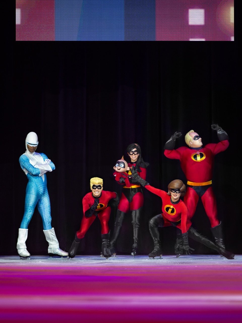 Group performance of The Incredibles in Disney On Ice