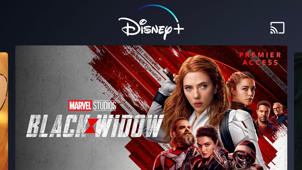 Disney+ App Home Page on Mobile