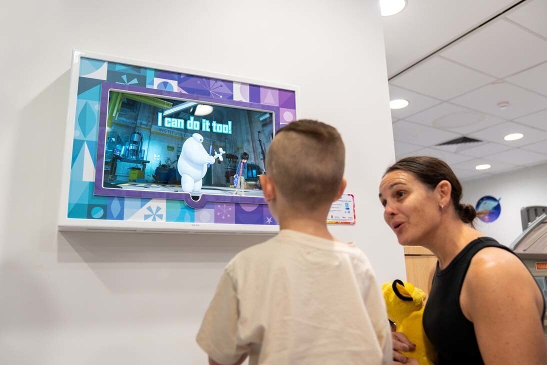 Disney Interative screens in Sydney Children's Hospitals in Sydney.