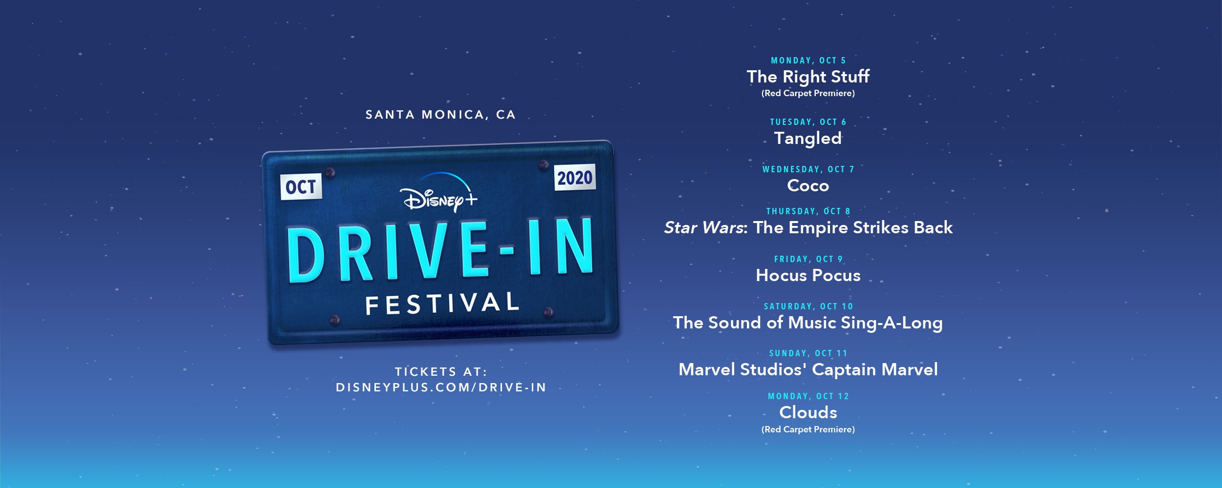 Rev Your Engines The Disney Drive In Festival Pulls Into Santa Monica October 5 12 Dmed Media