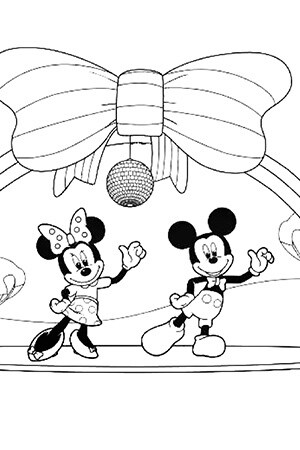 mickey and minnie coloring pages