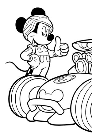 Mickey Roadster Racers - Colouring Sheet | Disney Australia Disney Junior