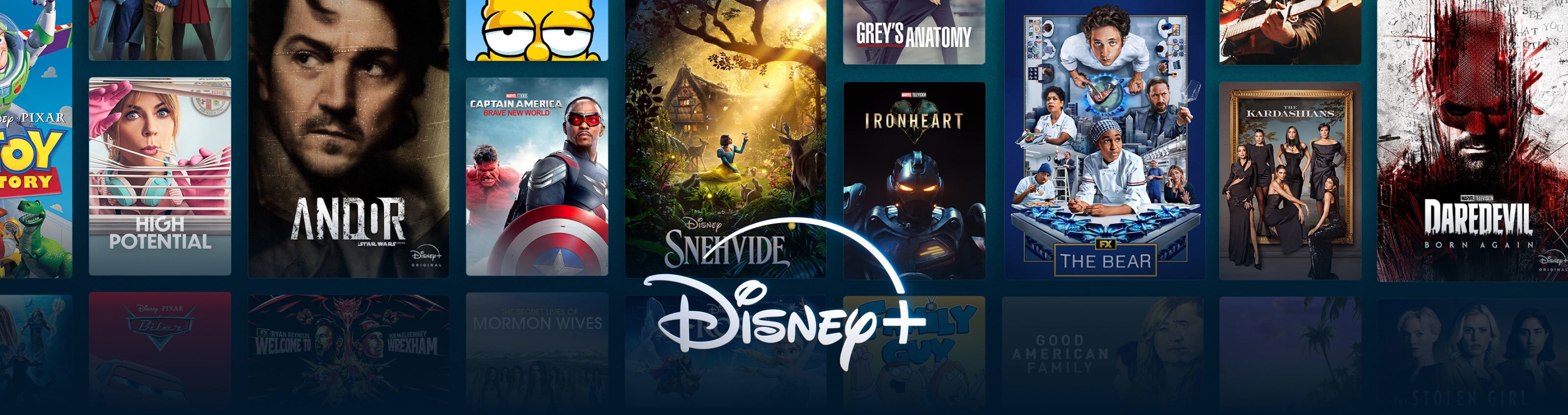 Et stort udvalg af indhold tilgængeligt på Disney+