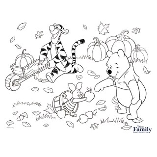 くまのプーさん 秋の実り ぬりえ｜ダウンロード｜ディズニーキッズ公式