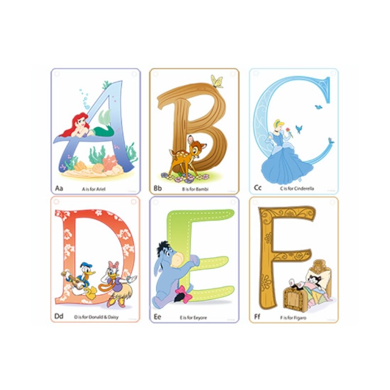 ディズニー アルファベット ディズニーキャラクター アルファベットカード（M～R）｜ダウンロード