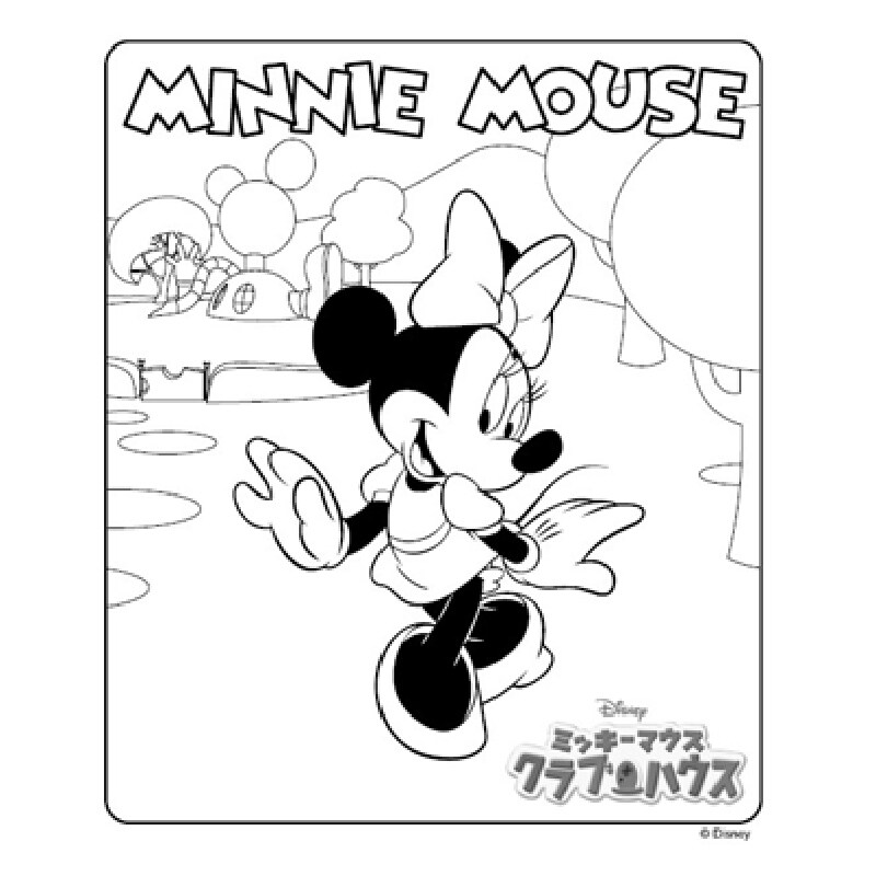 ミッキーマウスクラブハウス ミニーマウス ぬりえ｜ダウンロード