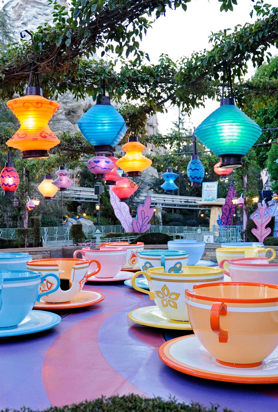 Mad Tea Party at Disneyland Park, California.