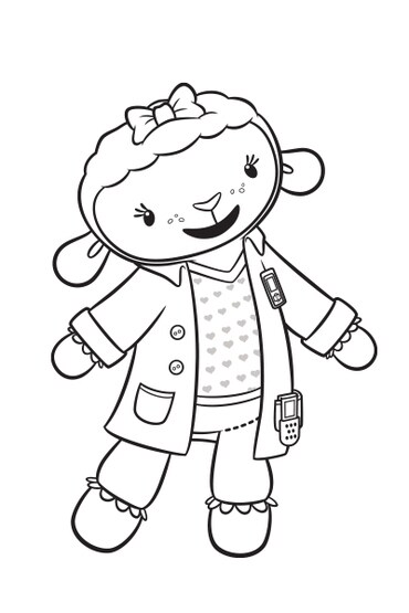 Activité Coloriage Câline avec Docteur la Peluche activites coloriage caline