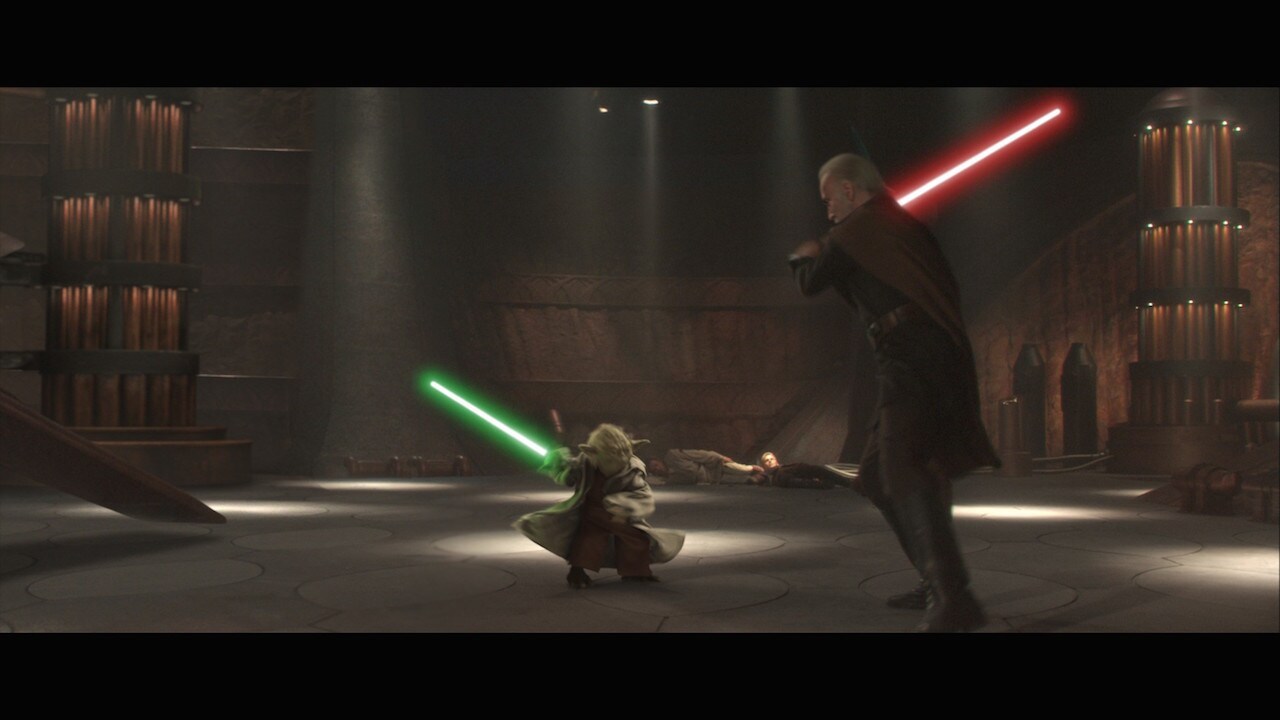Not even Dooku’s Sith-enhanced powers were enough for him to defeat Yoda. He used the Force to hu...