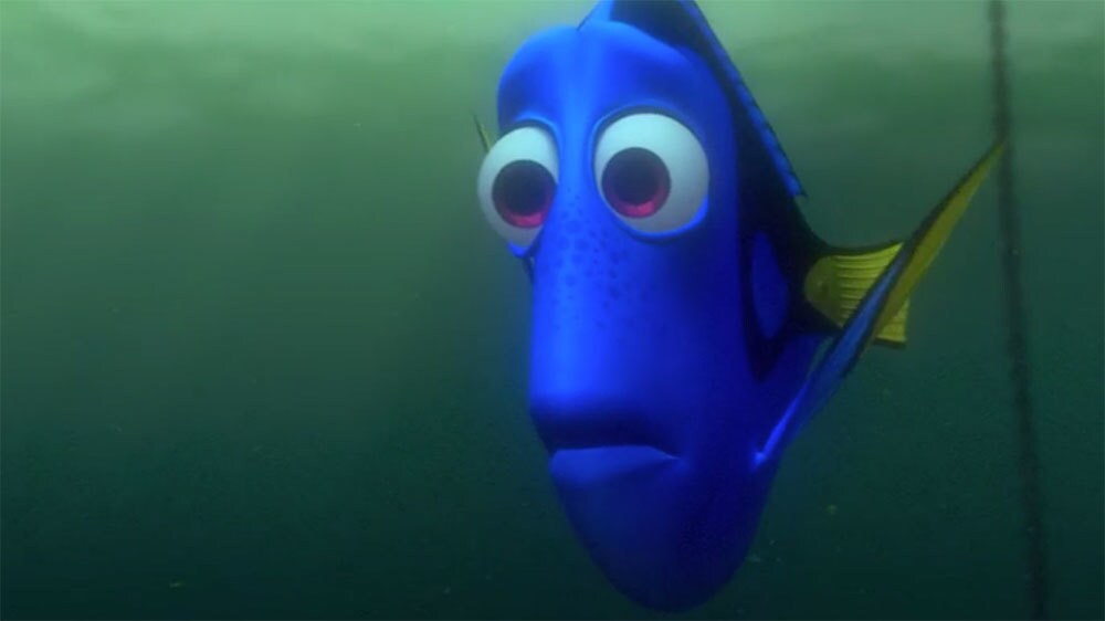 Animated Character Dory (blue fish) from the movie "Finding Nemo"