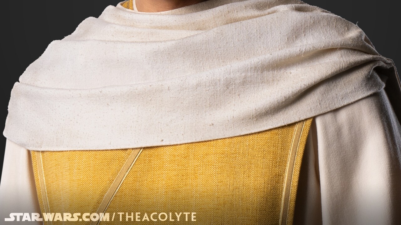The drape of Yord’s cloak was inspired by the togas worn by ancient Roman senators.