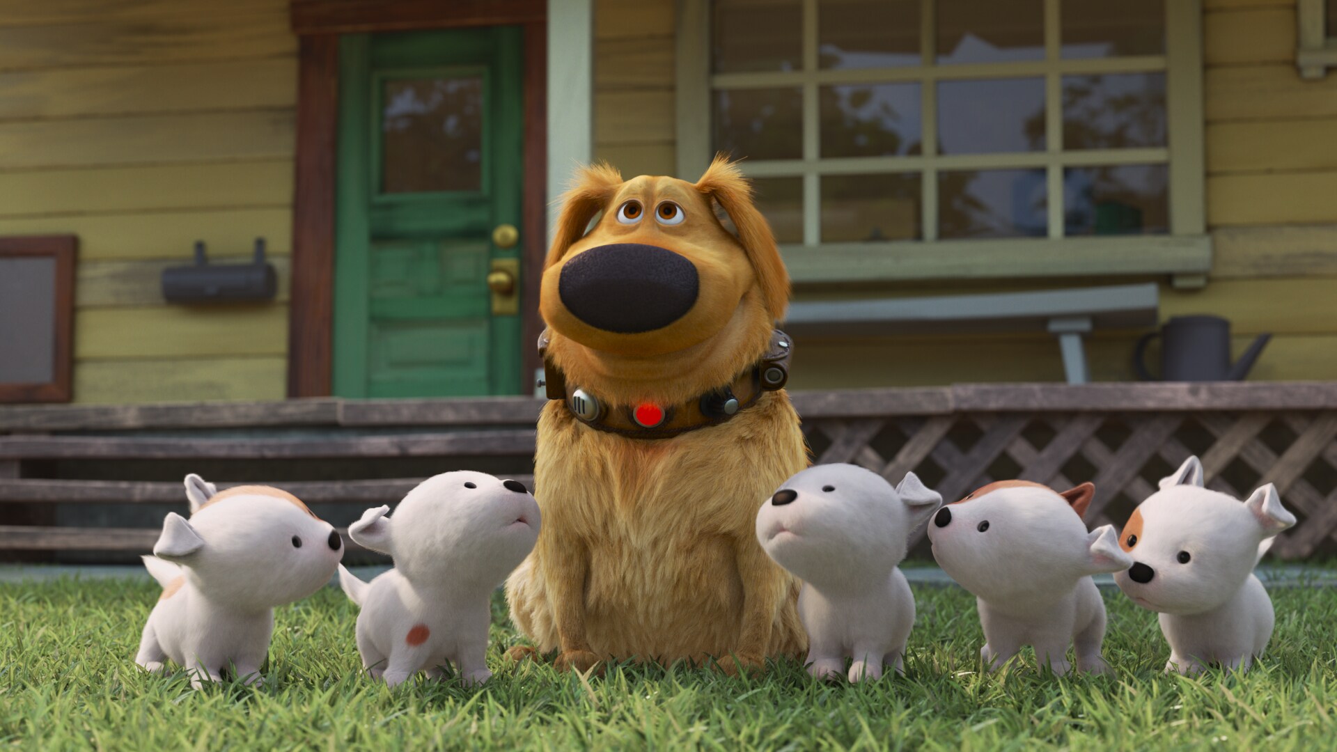 PUPPIES! -- Pixar Animation Studios’ “Dug Days” is a new collection of shorts that follows the humorous misadventures of Dug, the lovable dog from Disney and Pixar’s “Up.” Each short features everyday events that occur in and around Dug's backyard—like taking care of a litter of puppies for a day (it is hard work). Written and directed by Academy Award® nominee and Emmy® Award winner Bob Peterson and produced by Kim Collins, the shorts premiere exclusively on Disney+ in Fall 2021. © 2021 Disney/Pixar. All Rights Reserved.