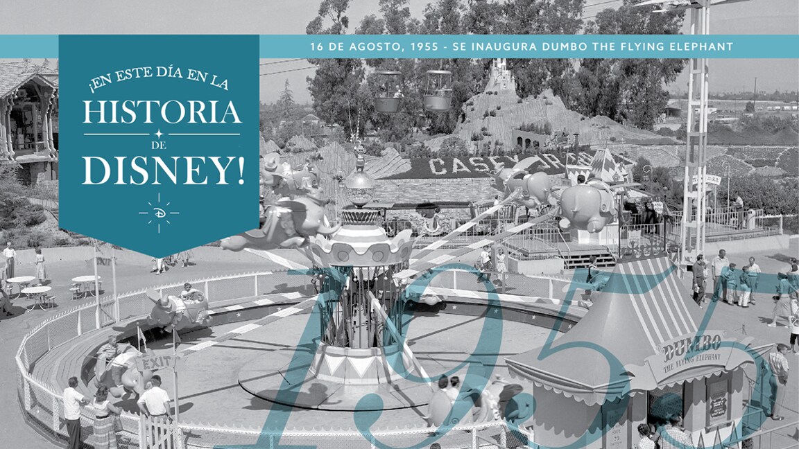 Un día como hoy en la historia de Disney: Dumbo the Flying Elephant Soars abrió en el parque Disneyland en 1955.