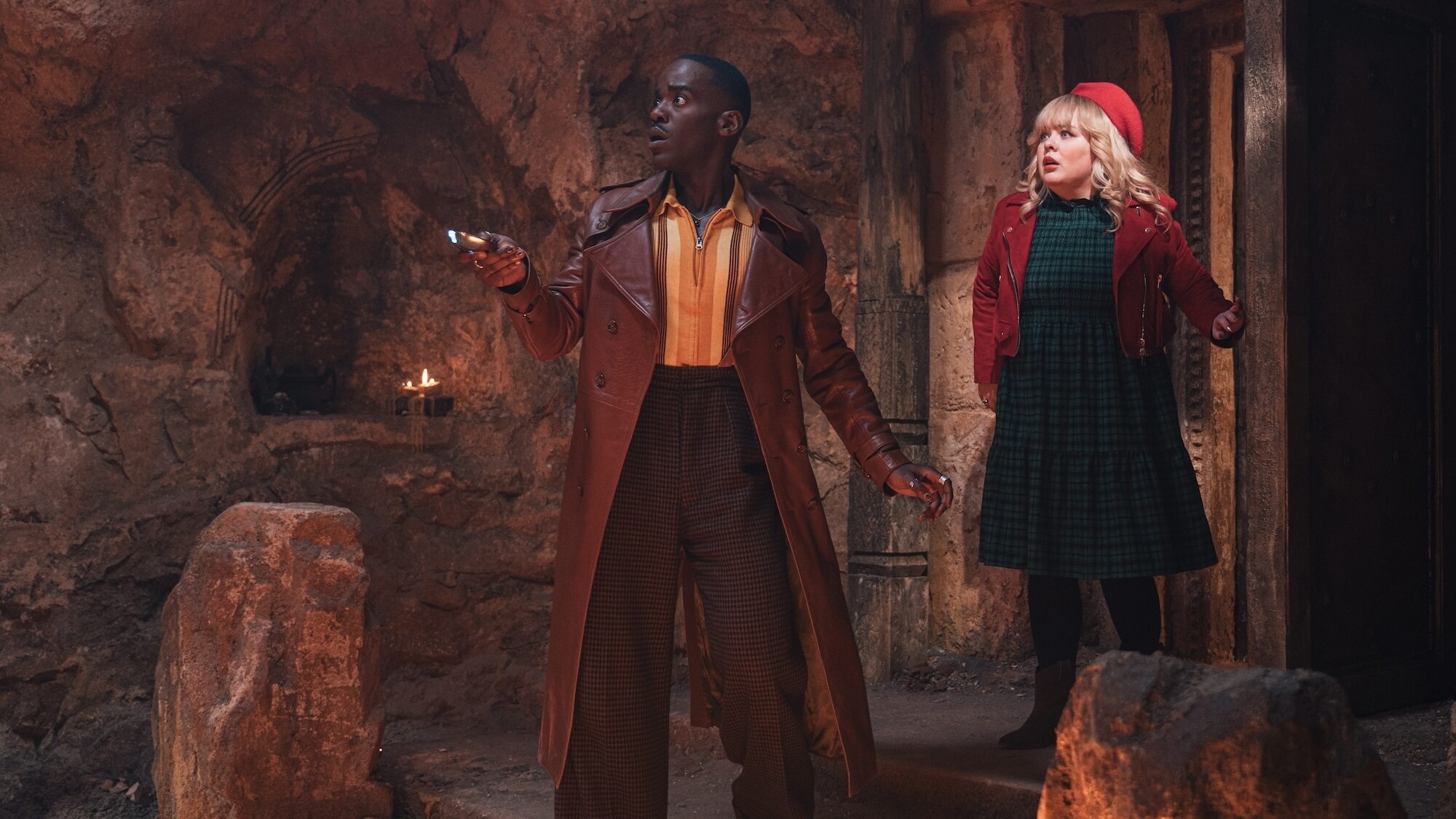 The Doctor (Ncuti Gatwa)  and Joy (Nicola Couglan)