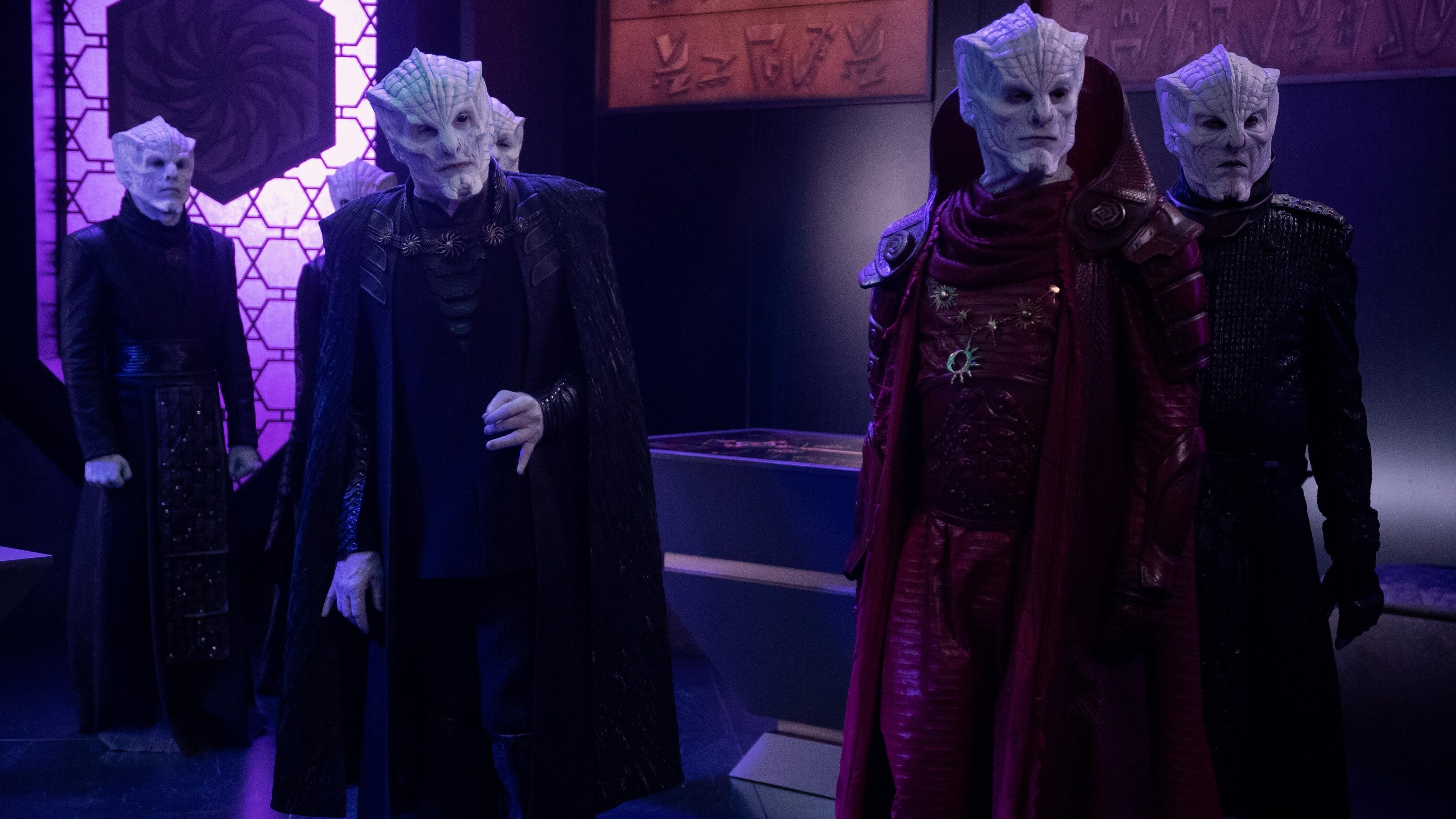 The Orville: New Horizons -- “Gently Falling Rain” - Episode 304 -- The Orville crew leads a Union delegation to sign a peace treaty with the Krill. Ambassador K.T.Z.(John Fleck), shown. (Photo by: Kevin Estrada/Hulu)