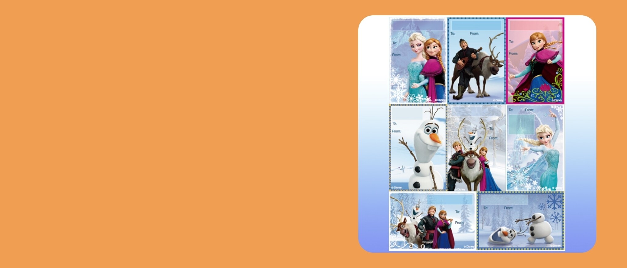 「アナと雪の女王」メッセージカード