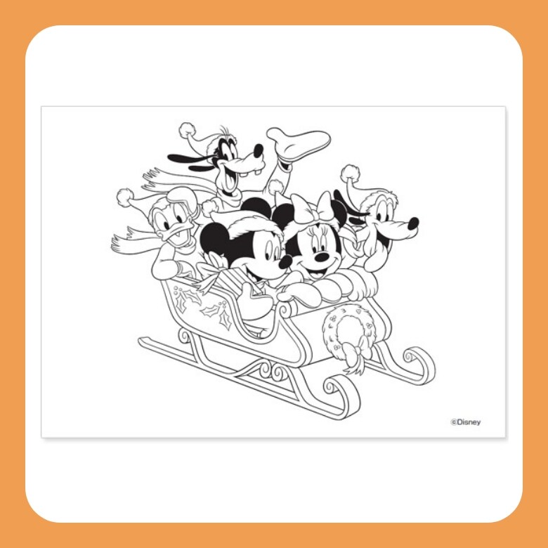 Disney - 塗り絵 ミッキー＆フレンズ ぬりえ（クリスマス3）｜ダウンロード｜ディズニー