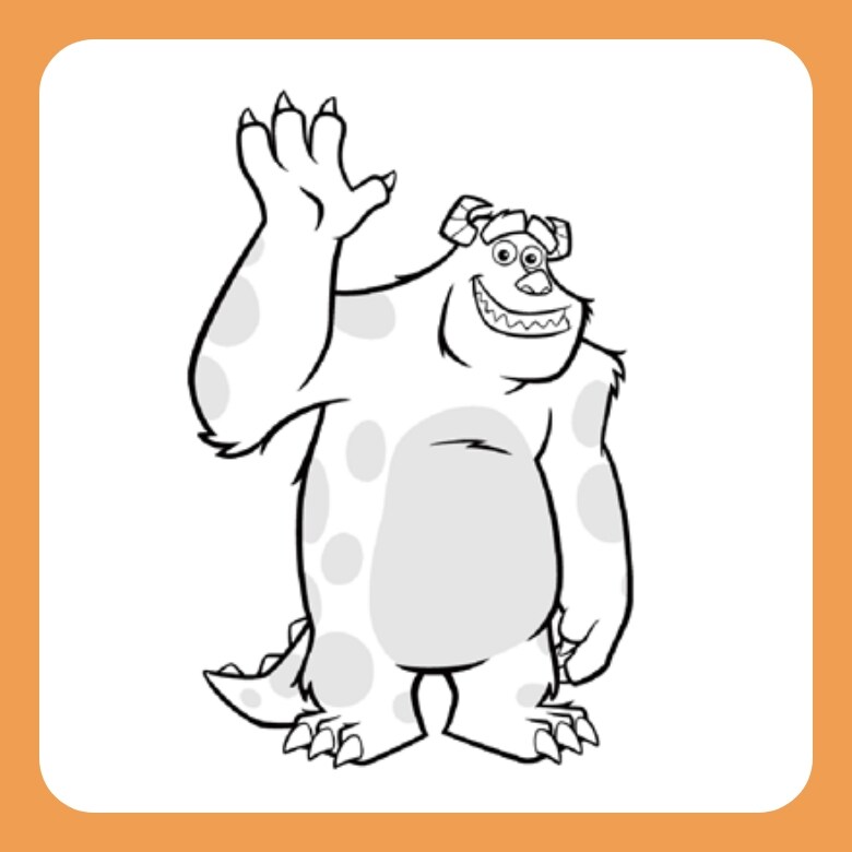 モンスターズ・インク サリー ぬりえ｜ダウンロード｜ディズニーキッズ公式