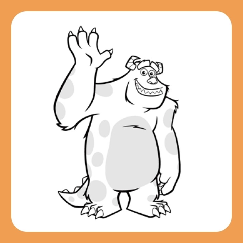 モンスターズ・インク サリー ぬりえ｜ダウンロード｜ディズニーキッズ公式