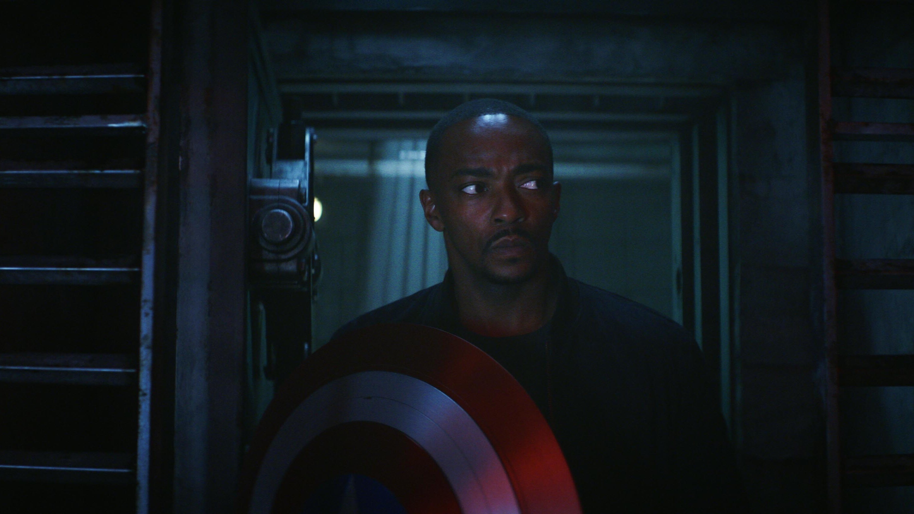 Captain America/Sam Wilson (Anthony Mackie) in Marvel Studios' CAPTAIN AMERICA: BRAVE NEW WORLD. Photo courtesy of Marvel Studios. © 2024 MARVEL.