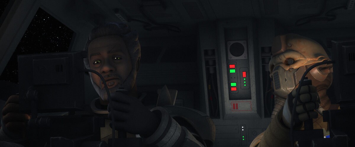 Edrio Two Tubes and Saw Gerrera as depicted in 