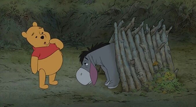 Winnie the Pooh and Eeyore in "Winnie the Pooh"