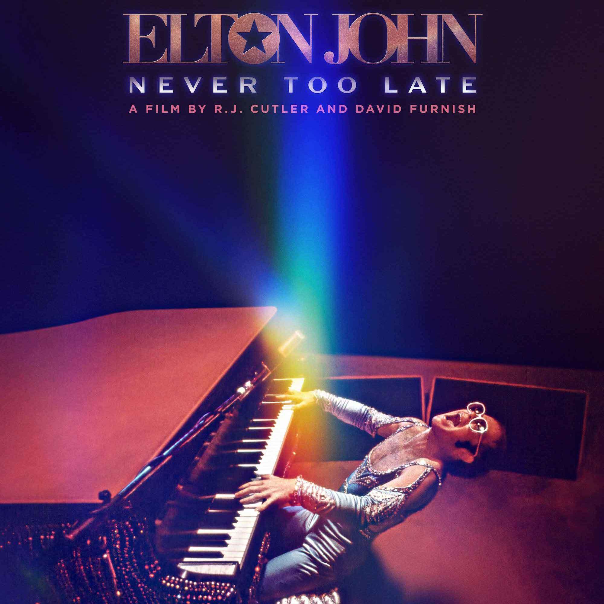 “Elton John: Never Too Late” by directors RJ Cutler and David Furnish premieres on Disney+ on Friday, December 13