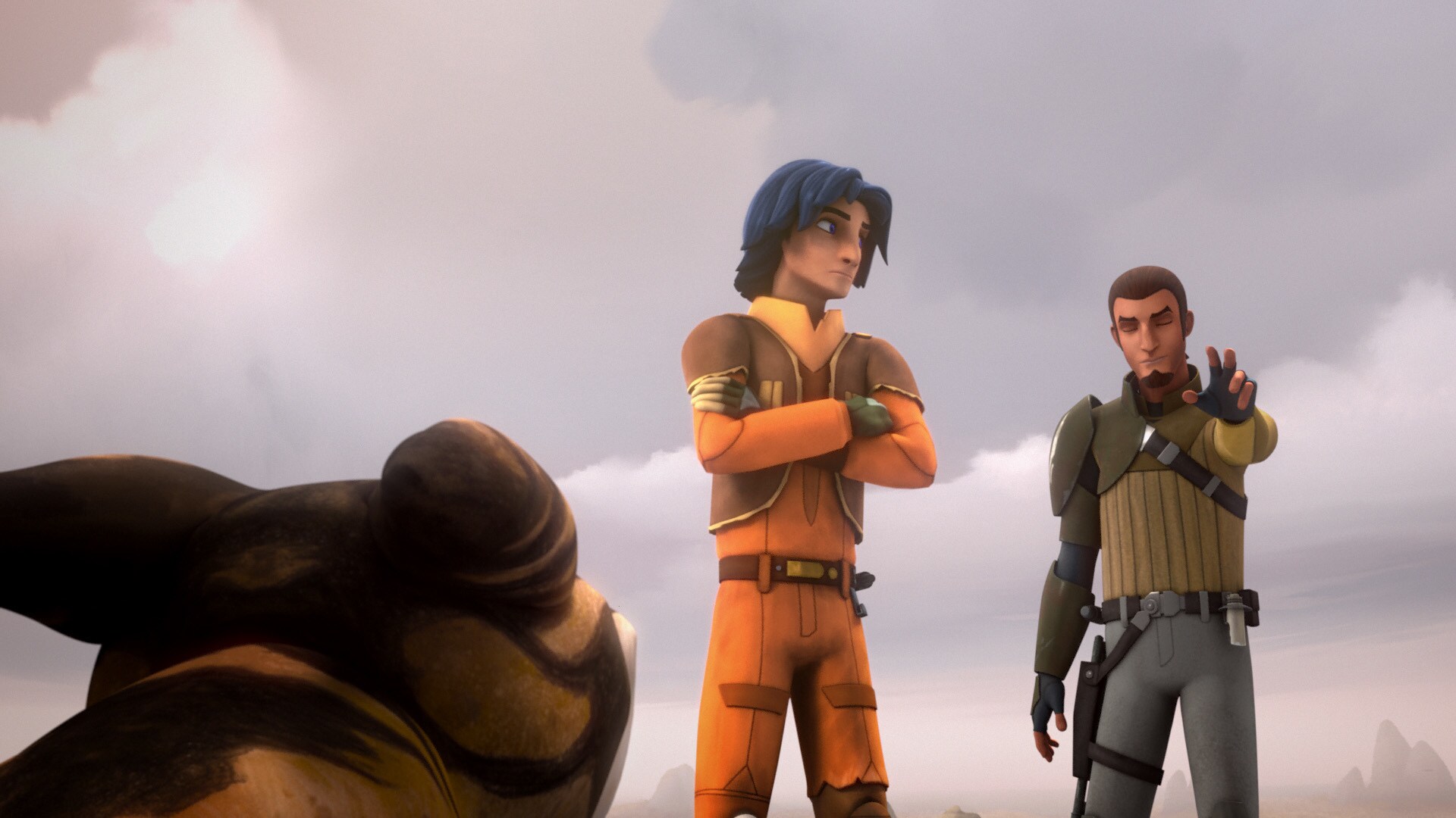 Training in the plains of Lothal, Ezra fails to make a Force connection with a loth-cat, and his ...