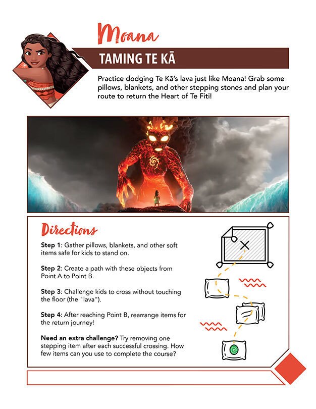 Moana lava obstacle game inspired by taming Te Kā.