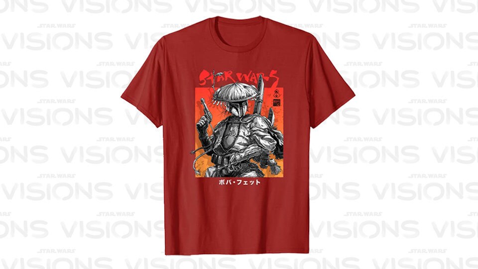 Star Wars Visions Boba Fett Samurai Poster T-Shirt