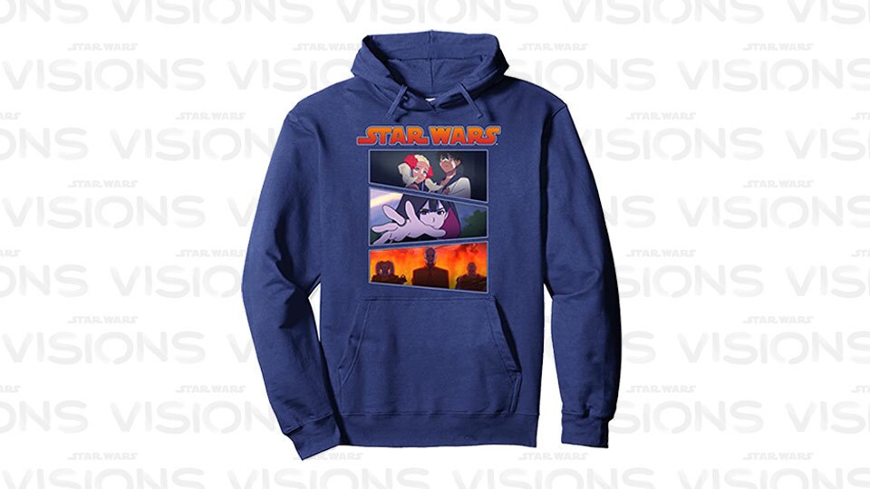 Star Wars Visions Panel Character Logo Pullover Hoodie