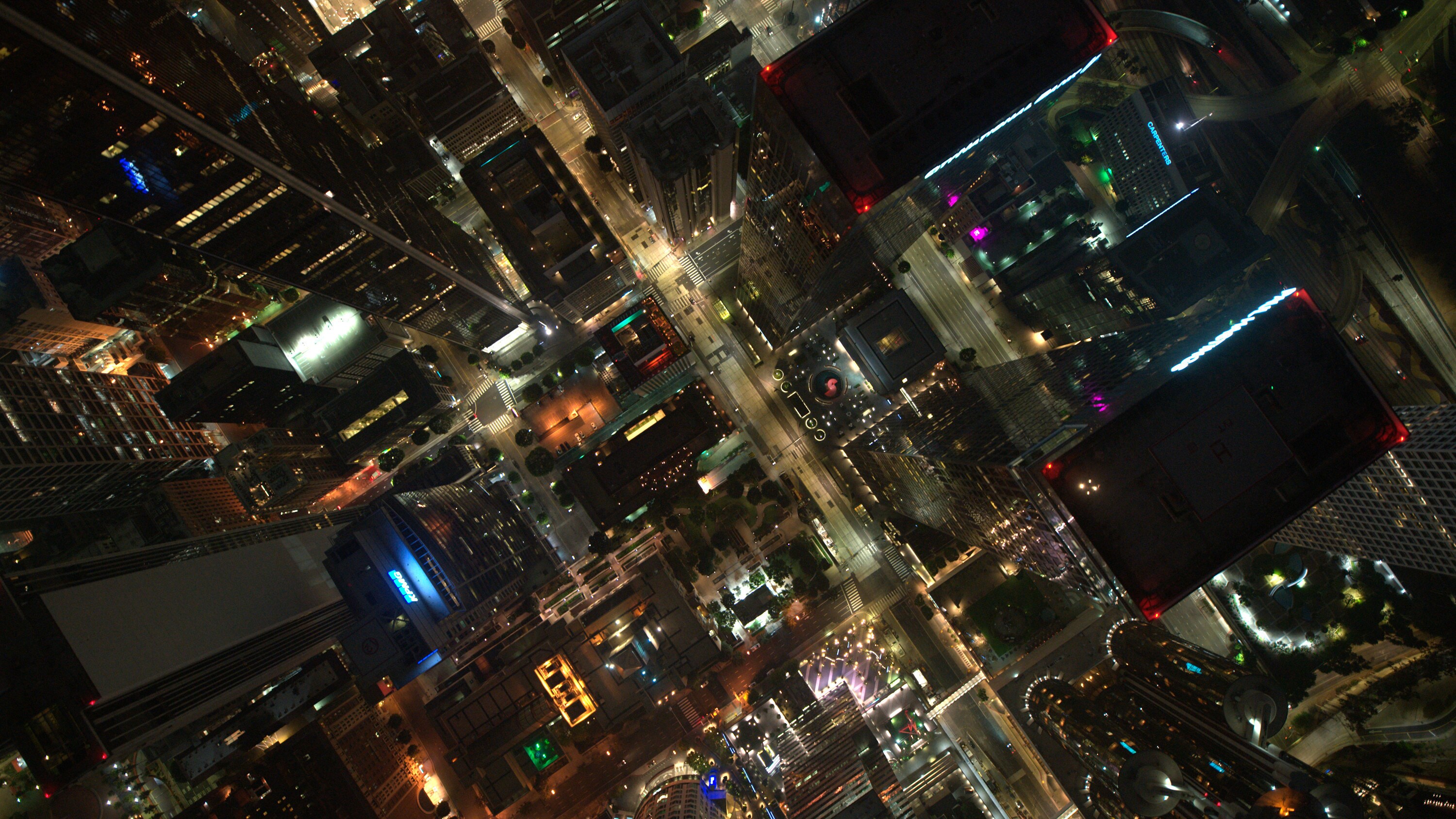 An aerial view of downtown Los Angeles. (National Geographic for Disney+)