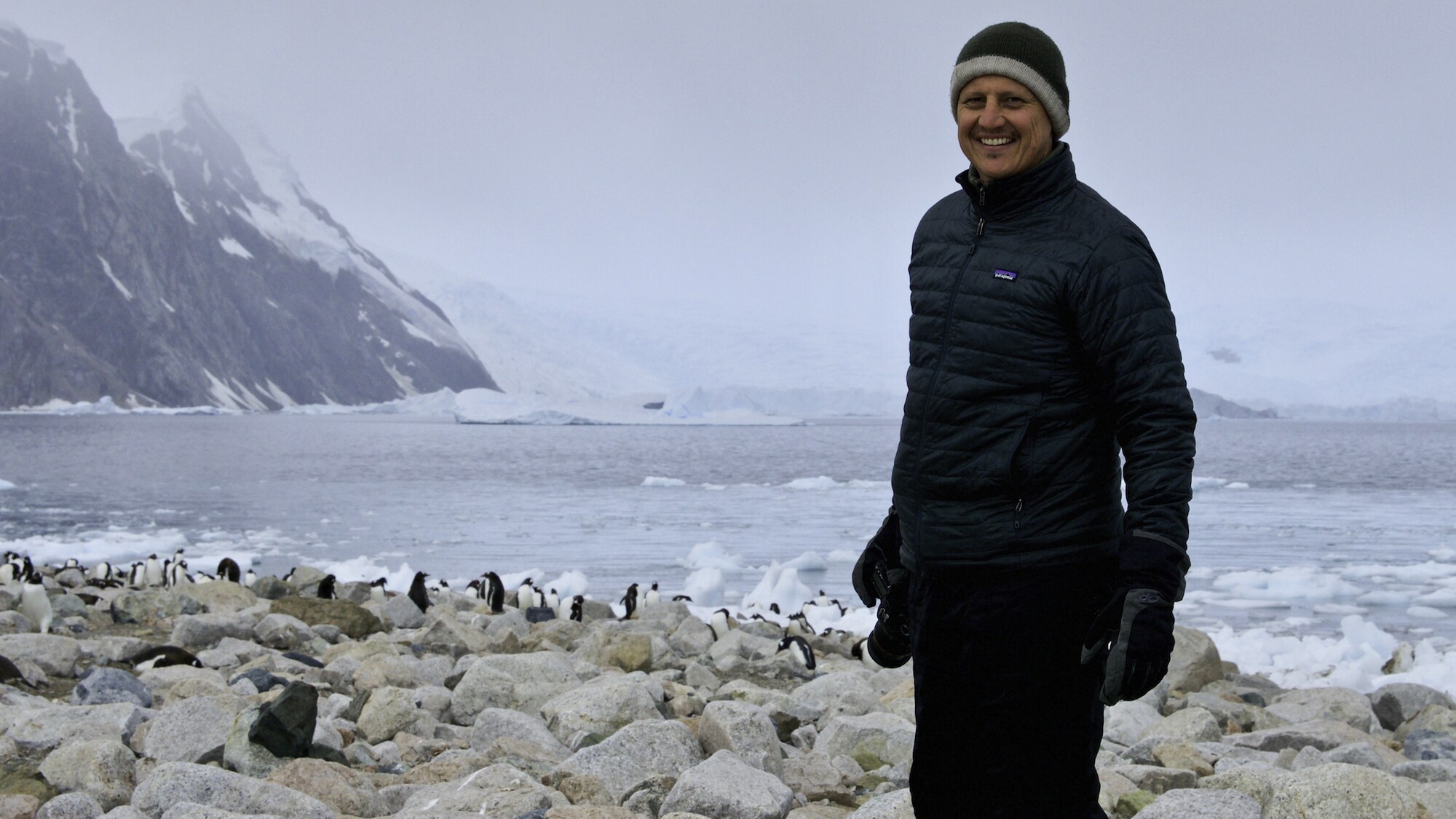 Writer/Director Brian Armstrong led the 45-day Planet of the Whales expedition to Antarctica. (National Geographic for Disney+/Hayes Baxley)