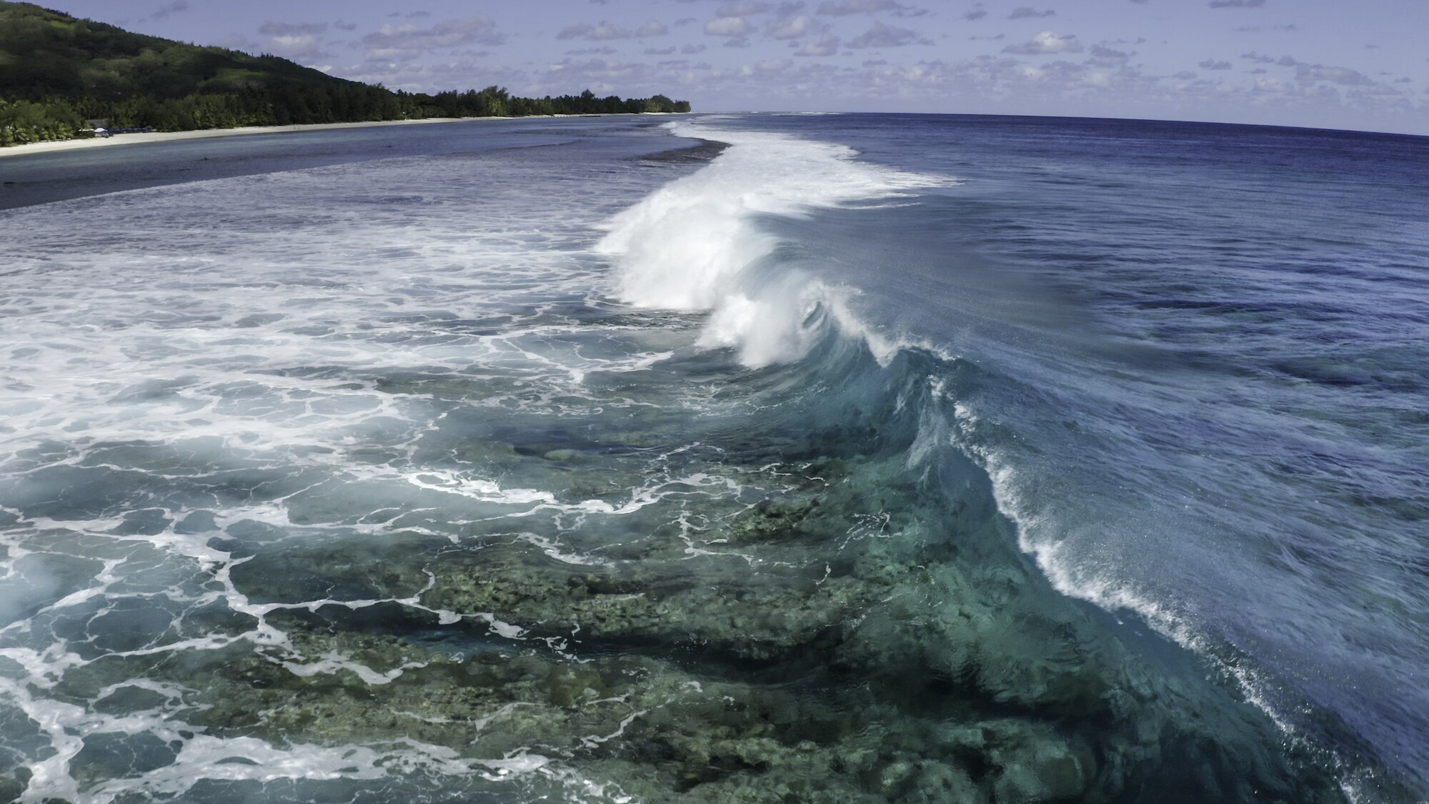 The Cook Islands are as remote as it gets - a group of volcanic islands surrounded by the Pacific Ocean, and an important stop for migrating humpbacks. (National Geographic for Disney+/Hayes Baxley)