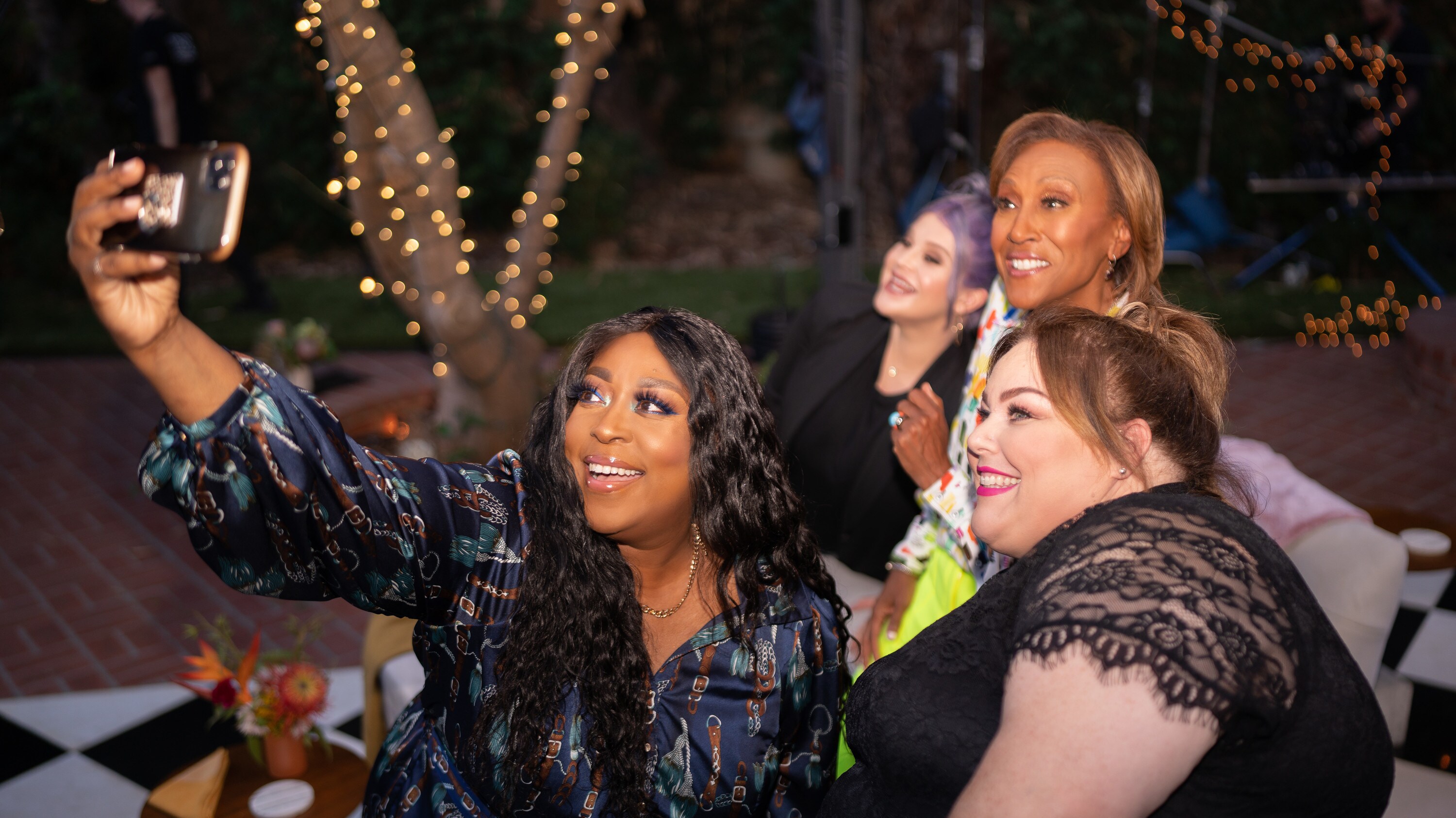 Loni Love, Kelly Osbourne, Robin Roberts, and Chrissy Metz. In season 2 of Turning the Tables with Robin Roberts, Robin Roberts gets personal with a new group of Hollywood's iconic women as they bear witness to their incredible journeys on their path to purpose. (Disney/Ser Baffo)