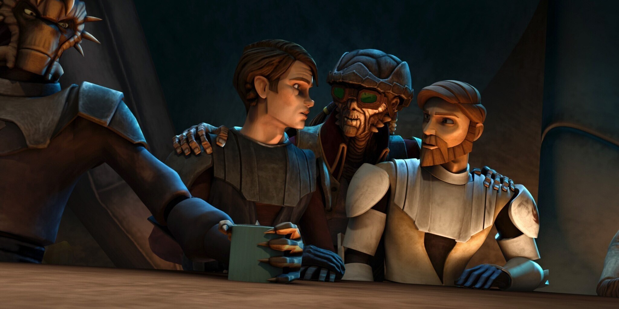 Anakin, Obi-Wan and Hondo Ohnaka in The Clone Wars