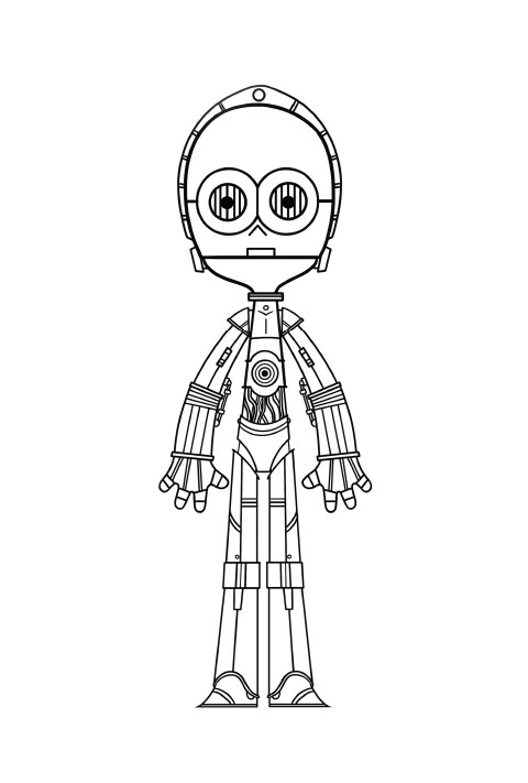 dibujo para colorear de C-3PO