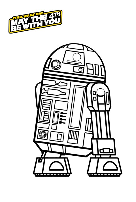 coloreable R2-D2
