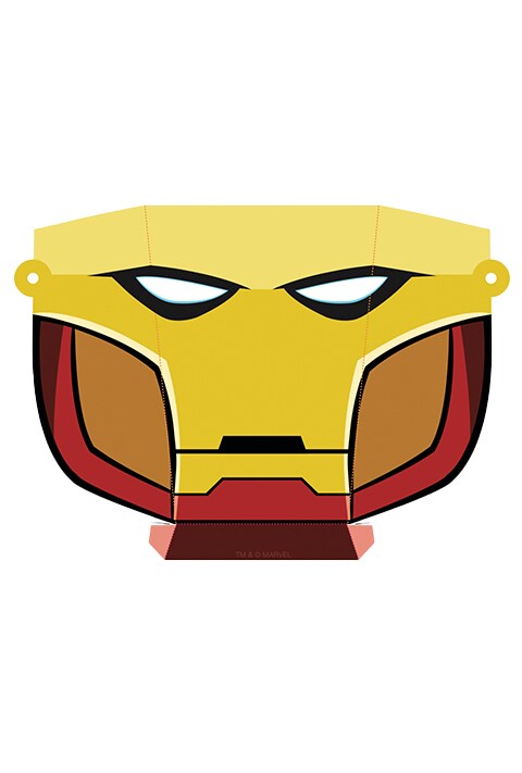 recortable careta Iron Man