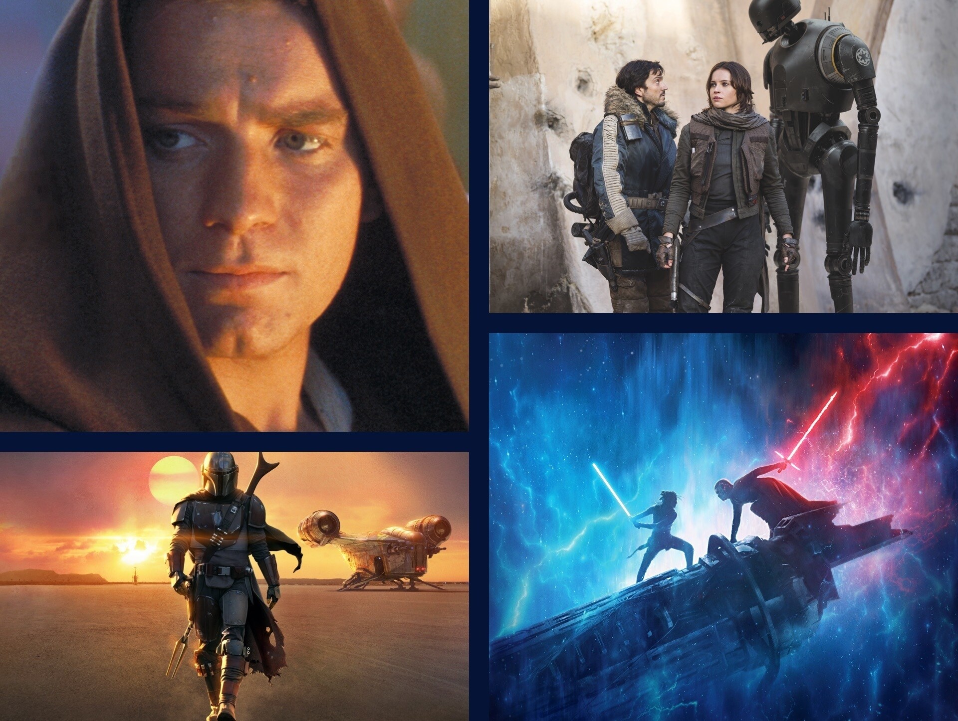 Una selezione di immagini della saga di Star Wars