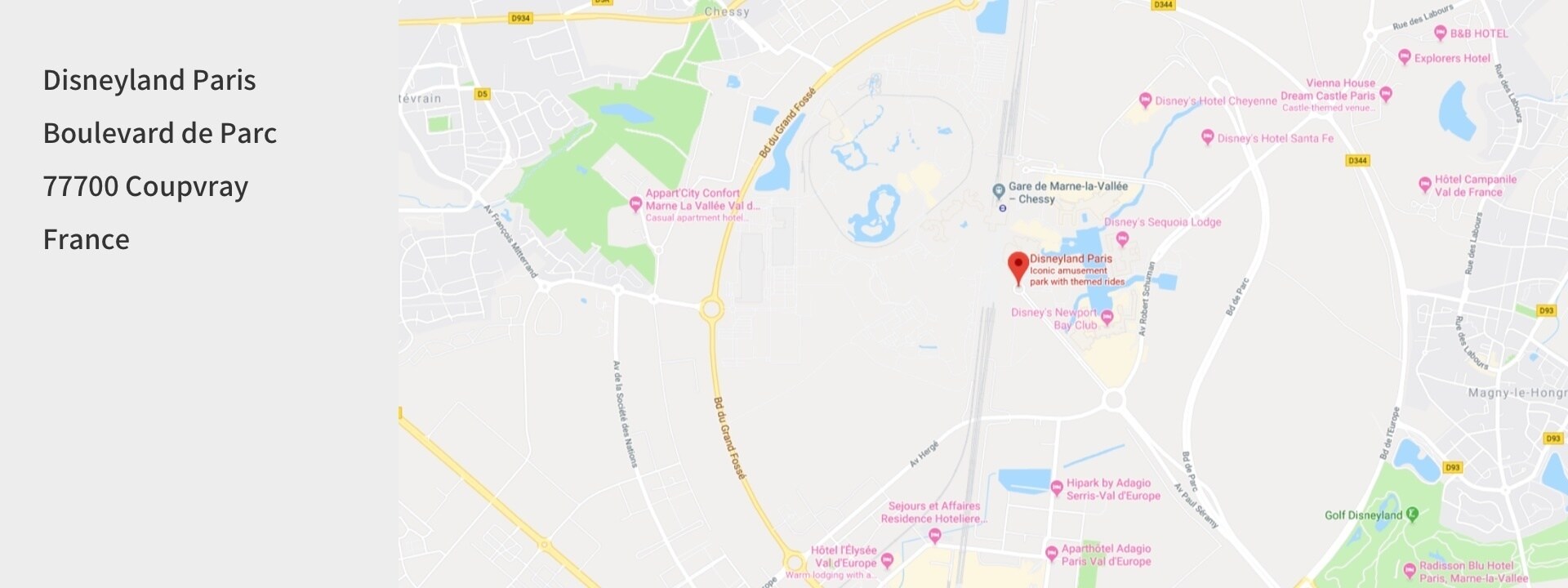 Google Maps image of Disneyland Paris