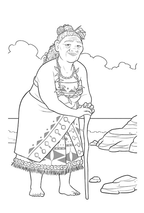 dibujo de la abuela Tala de Vaiana