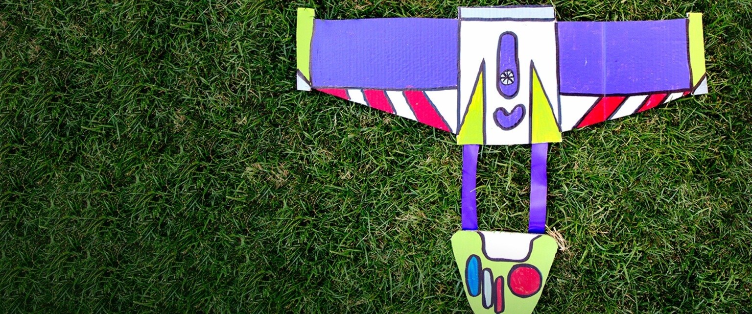 A homemade Buzz Lightyear costume